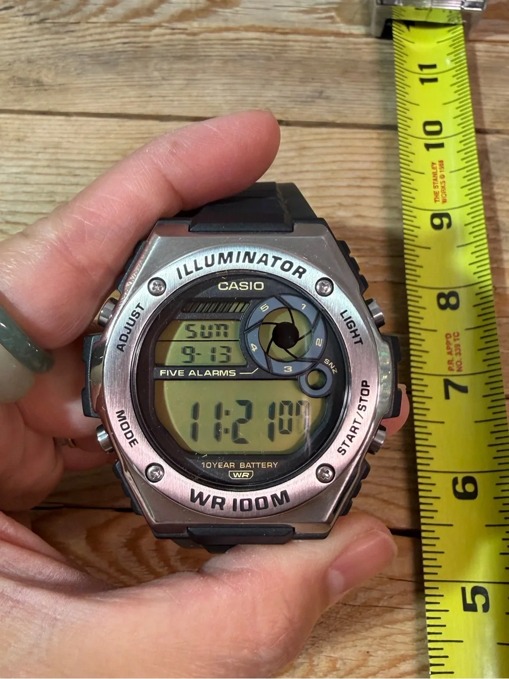Casio Black and Silver Digital Illuminator Watch